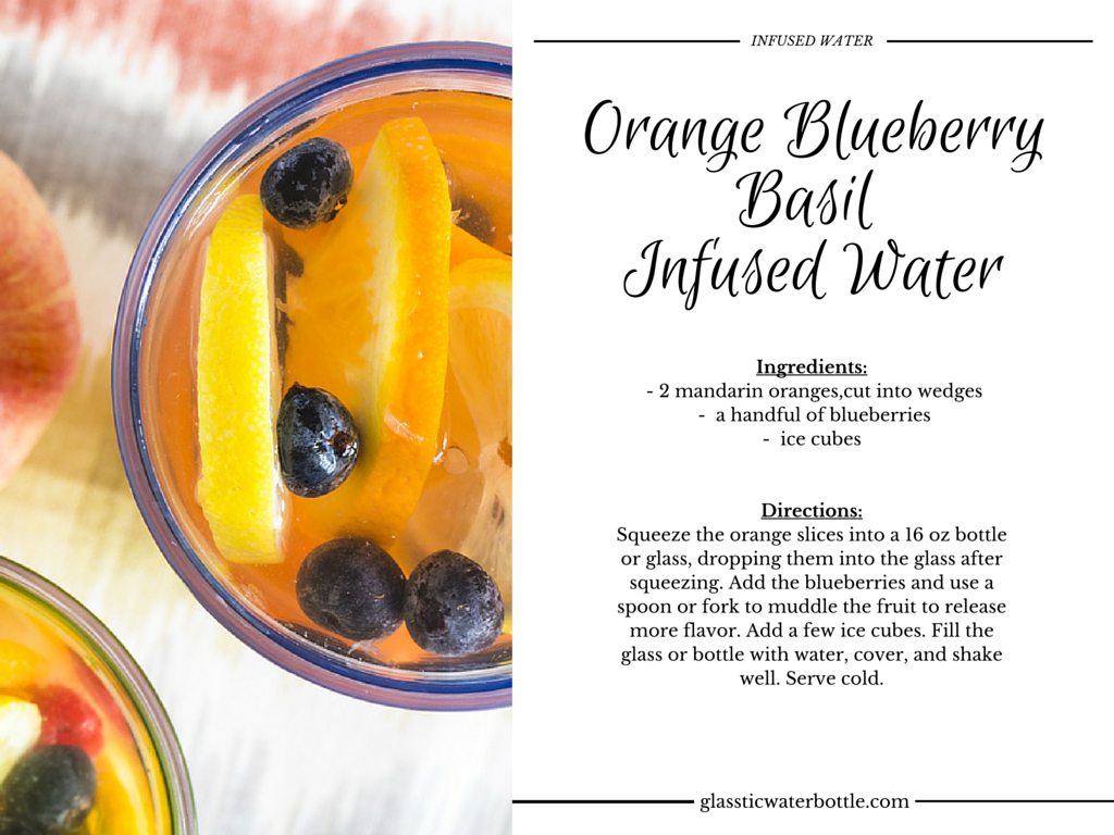 orange blueberry infused water