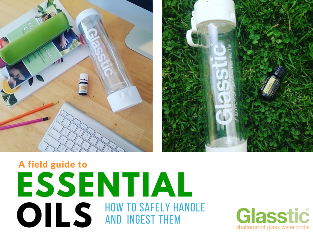 guide to essential oils glass water bottles
