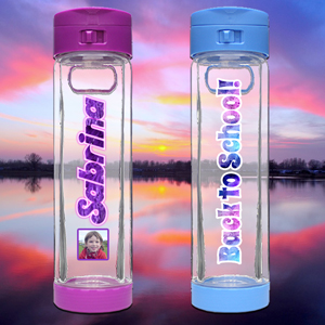 Glasstic personalized bottles